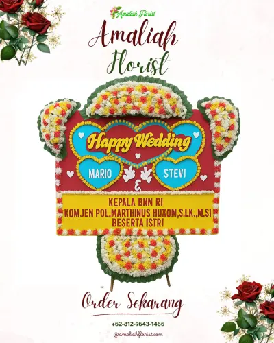 Karangan Papan Bunga Pernikahan di Ngaglik